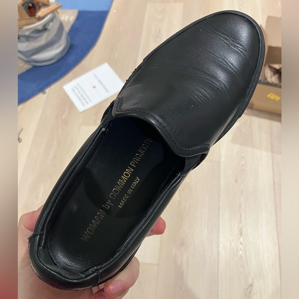 Common Projects Black Leather Women's Shoes